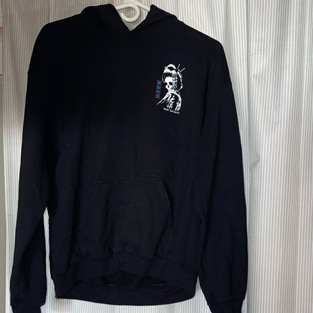 RIOT SOCIETY black graphic hoodie
